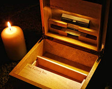 The Rolling Box Glossy Black 170 Nero Laccato Lucido Scatola per Fumatori con Luce