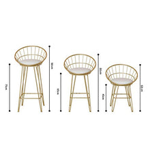 ZCY Mobili Soggiorno Sgabelli 17,7"/25,6" / 29,5"Sgabelli Imbottiti in Ecopelle | Sedia da Pranzo in Metallo Stile Moderno per Pub/ristoranti/cucine domestiche