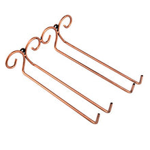 Wolfbush Appendi calici, 2 Righe Acciaio Inossidabile Parte Stand Vino Bicchiere Vetro Gruccia Rack Coppa Vetro Titolare Scaffale portabicchieri - Bronzo
