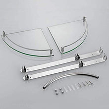 AINIYF Bagno Bagno Doccia Mensola Organizzatore a Parete in Acciaio Inox 304 Vetro temperato Triangolo d'angolo Rack Punch Installazione (Dimensioni: 335x235x480mm)