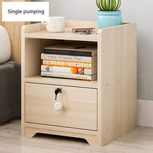 Comodino Semplice con la Serratura di pompaggio Assemblea Addensare Studio Corridoio Locker Bagno Solido della Famiglia di Legno Camera da Letto Soggiorno Multifunzione 32.5X26X40cm FANJIANI