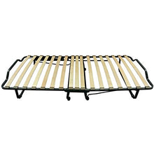 Baldiflex Brandina Pieghevole con Materasso Singolo in Water Foam H 10 Cm Misura brandina 90x200 cm doghe in Legno di faggio Albert con Ruote