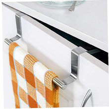 2 pack asciugamani Organizzatore Rack, sopra il tovagliolo porta rotaia in acciaio inox supporto del tovagliolo, per cucine e bagni con Anti-Slip Scratch-Protezione Stripe