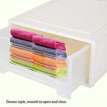 Contenitori impilabili,Scatole di immagazzinaggio del Guardaroba dell'organizzatore del cassetto di plastica,Cesto portaoggetti Make-up Organizzatore Trasparente Multi-Cassetto,42.3 x 45.5 x 20.5cm