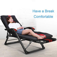 AI LI WEI SHUAIIJUAN Sedia per Il Tempo Libero Domestico Outdoor Pieghevole Patio Lounge Poltrone da Giardino Sdraio Sdraio con l'ammortizzatore for la Corsa, Campeggio, Spiaggia, Deck - Nero