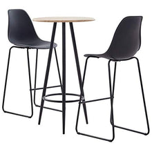 Tidyard Set 3 pz da Bar, Set Tavolino Bar, Set di Mobili da Balcone, Set Bar per la Casa, Set Tavolo e 2 Sedie da Bar Alti in Plastica
