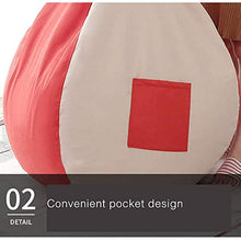 RIYIFER Copertura per Poltrona A Sacco, Fodera Copri Bean Bag Materiale di Cotone Fine Bean Bag Cover per Camera da Letto, Soggiorno, Giardino,Rosso,75x95cm