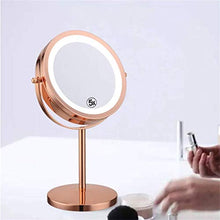 ADSE Specchio per Trucco da toeletta con 1x / 5X, Specchio ingranditore Girevole a 360 °, Specchio da Bagno con Stile Simile al Cristallo