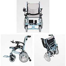 Accessori per la casa Sedia a rotelle elettrica per anziani disabili pieghevole 22 kg (portata 20 km) Joystick a 360 gradi Capacità di peso 100 kg Larghezza sedile 45 cm Può salire a bordo dell'aer