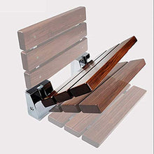 Sgabello da Doccia Pieghevole Sedia da Bagno in Legno di Teak con Sgabello per Cambio Scarpe in Tubo di Acciaio Inossidabile Carico 180 kg
