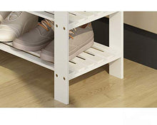 BHBXZZDB Weiße Schuhschrank Eingangstür Bank Korridor Bambus 3 Regale Modernes Lagerregal Bambus Schuhregal Einfache staubdichte Mehrzweck-Schuhregale Platzsparend