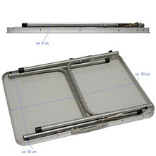 AMANKA Tavolino da Campeggio | Pieghevole Formato Valigia Facile da trasportare | Struttura in Acciaio | Ideale per Picnic Giardino Spiaggia | ca 70x50x60cm