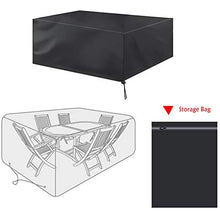 ffu - Copertura per sedia da tavolo impermeabile in tessuto Oxford per esterni, copertura antipolvere per giardino, 180 x 120 x 74 cm