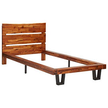 FAMIROSA Giroletto con Bordi Vivi in Legno Massello di Acacia 90 cm