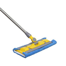 SSAYY Mop Mop Piatto Maniglia in Acciaio Inossidabile più Panno in Microfibra Morsetto Asciugamano Piastrella per Pavimenti in Legno Famiglia Rotante Scopa A 360 Gradi