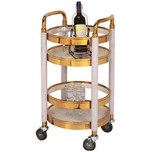 Carrello per Vino in Metallo A 2 Livelli/Carrello per Utensili da Cucina Carrello/Oro Soggiorno Ripiano Scaffale/tè caffè Bevanda Bar A Casa Hotel Ristorante Carrello