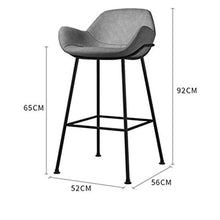SAP - Sgabello da bar alla moda, creativo, sedia da bar e schienale alto, girevole, per la colazione, ristorante, resistente (colore: marrone chiaro, dimensioni: 65 cm)