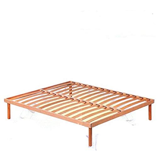 Rete A DOGHE in Legno 160X190 Matrimoniale in FAGGIO Naturale Ortopedica Legno