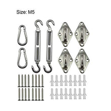 QWXZ Pratico Acciaio Inox 304 M5 / 5mm Kit Ombra Hardware Sun Sail for Trigangle rettangolo Vele Installazione Ombra Vela Accessori di Fissaggio Facile da installare