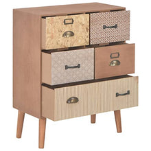 vidaXL Credenza con 5 Cassetti Decorativa in MDF Elegante Robusta Moderna Armadietto Cassettiera in MDF Marrone 60x30x78 cm