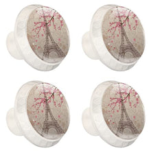 Maniglie per cassetti Manopole per cassetti Manopole rotonde Confezione da 4 per armadietto, cassetti, cassettiere, cassettiere ecc - torre eiffel cherry paris