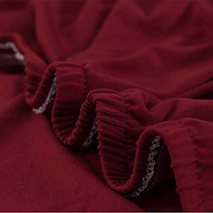 Cafopgrill Copridivano all-Inclusive 1 2 3 4 Coprivaso Seater Divano Lavabile, antiacaro e Antirughe Vino Rosso Rimovibile(1 Seater £º90-140cm)