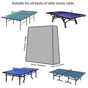 Copertura per Tavolo da Ping Pong, Impermeabile, Antivento, Anti UV, in Tessuto Oxford Resistente 165 x 70 x 185cm