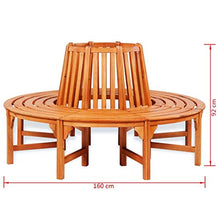 Tidyard Panca Circolare da Giardino per Esterno in Legno,Panchina Circolare per Albero da Esterno Ø 160 cm in Legno 160 x 92 cm