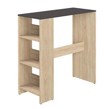 Temahome Tavolo da Bar Gavarnie, Particle Board, Beige/Nero (Oak & Black), 94 x 40 x 101 cm