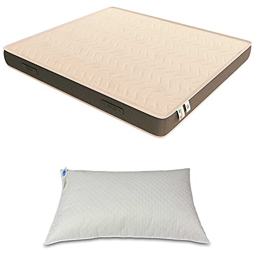 Baldiflex Materasso in Waterfoam Singolo Power, Misura 80x190x20cm, con Rivestimento in Aloe Vera Fascia 3D, Ergonomico, Traspirante, Antiacaro