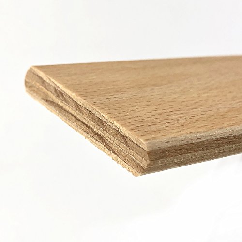 10 Listelli Curvati in Legno di Faggio - Ricambio per Doga – 5,2 X 89 X 0,8 Cm