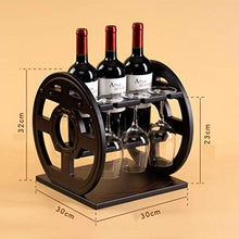 KANJJ-YU cremagliera del Vino Calice di Vino Titolare a casa a Testa in Giù cremagliera Cucina Soggiorno visualizzazione Vino Basamento Bar caffetteria Decorazione Vino Rack in Legno massello Vino