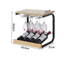 COLiJOL 4 Bottiglie Portabottiglie da Tavolo Espositore da Tavolo Scaffale Multifunzione Porta Calice Portaoggetti Decorazione Di Moda