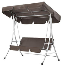 FAMKIT - Copertura per dondolo per sedia a baldacchino, impermeabile, per portico, cortile, piscina, Seaside (caffè)