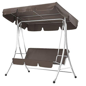 FAMKIT - Copertura per dondolo per sedia a baldacchino, impermeabile, per portico, cortile, piscina, Seaside (caffè)