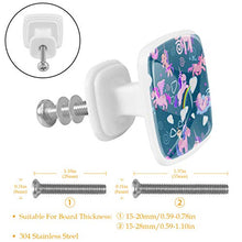 Arcobaleno di unicorno 4 PCS Pomelli per Porta, Pomolo per Mobile, Pomelli per Mobili con Viti, Maniglia per Armadietto, Pomelli per Porta, Pomelli per Cassetti per Porta, Armadio, Cassetto e Credenza
