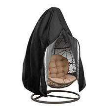 ONEVER Copri Sedia da Giardino per Appendere Le Uova con Cerniera, Anti-Polvere Impermeabile - Copertura per Mobili da Giardino- per Sedia da Altalena in Vimini in Rattan per Esterni (190cmx115cm)