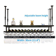 Wine Rack, Wine Rack regolabile bicchieri di vino rosso Holder Hanging Wine Rack Industriale 2-Tier europeo Vetro di Champagne di stile del ferro nero della cremagliera del Retro tazza creativa Contie