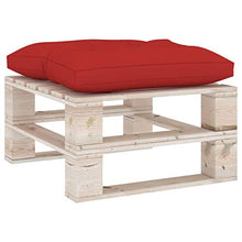 vidaXL Cuscino per Pouf su Pallet Rosso in Tessuto