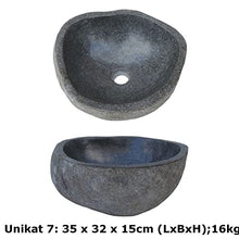 Lavandino in pietra di fiume, ca. 30 cm, Riverstone, scelta unica possibile