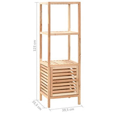 FAMIROSA Armadietto da Bagno in Legno Massello di Noce 39,5x35,5x123cm