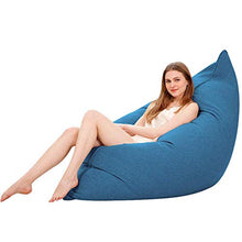 LuoMei Lazy Couch Lounge Chair Bean Bag Lazy Sofa Eps Foam Camera da Letto Soggiorno Sedia Singola Rimovibile Lavabile Divano Letto Gratuito Invia Pennello AppiccicosoMarrone