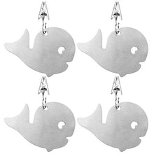 TOYANDONA 4Pcs in Acciaio Inox A Forma di Balena di Clip Tovaglia Pesi Ganci della Copertura di Tabella del Supporto Morsetti per La Cucina Giardino Partito Picnic Decorazioni