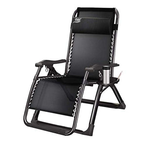 SHUAIIJUAN Sedia per il tempo libero domestico Zero Gravity Lounge Chair con cuscini e Porta bicchiere, pieghevole Patio Prato reclinabile Sdraio da spiaggia all'aperto pieghevole for giardino, patio,