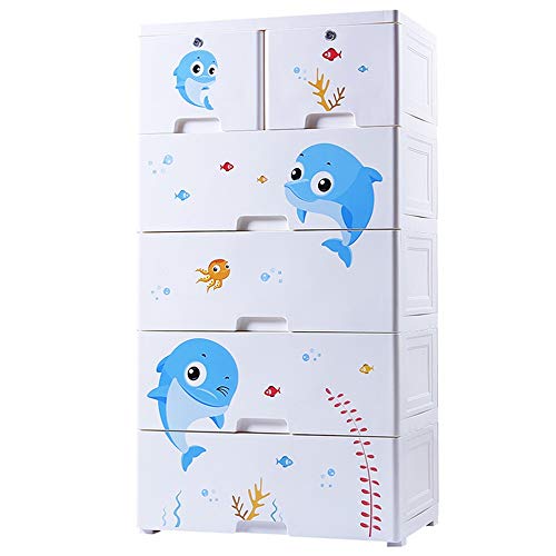 Yaunli Armadio Semplice Cassetti Alto Dresser Camera Governo di immagazzinaggio ad Armadio Ufficio Sala Giochi 5 cassetti Armadio for i Bambini Armadio di stoccaggio Vestiti