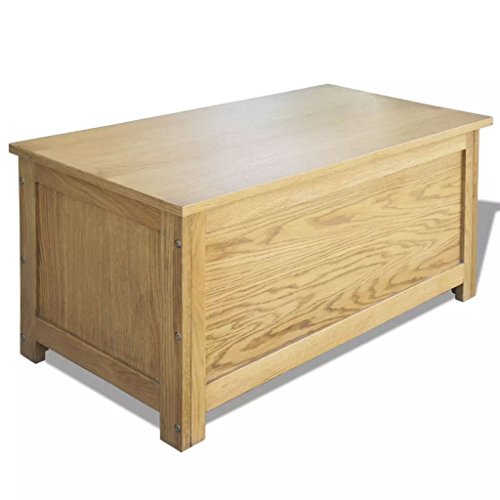 XINGLIEU Baule portaoggetti Rovere, Baule portaoggetti di Quercia, Tavolo supplementare, 90 x 45 x 45 cm
