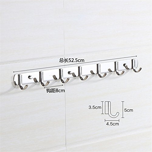 MBYW Portasciugamani Moderno e Minimalista Alto carico Portasciugamani Elegante da Bagno Mensola portaoggetti Punzonatura Libera per Gancio per Asciugamano da Bagno in Acciaio Inossidabile, 7