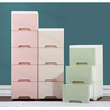 Lw Scaffalatura a torre con 5 cassetti in plastica, cassettiera armadio armadio bagno con ruote fessura armadio (colore: B1)