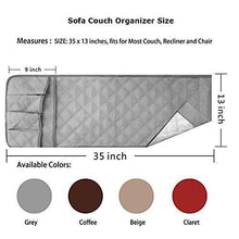 Sicneka - Organizer per bracciolo da divano, impermeabile, antiscivolo, per poltrona, poltrona, reclinabile, 88,9 x 33 cm, colore: beige - Arredi Casa