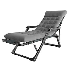 Lounger Sedia a Sdraio Grigia con Imbottitura e poggiapiedi per lettini da Giardino Sedie a Sdraio Pieghevoli,Max 160 kg